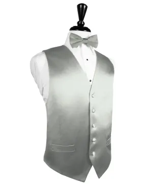 Platinum Noble Silk Full BackTuxedo Vest by Cristoforo Cardi