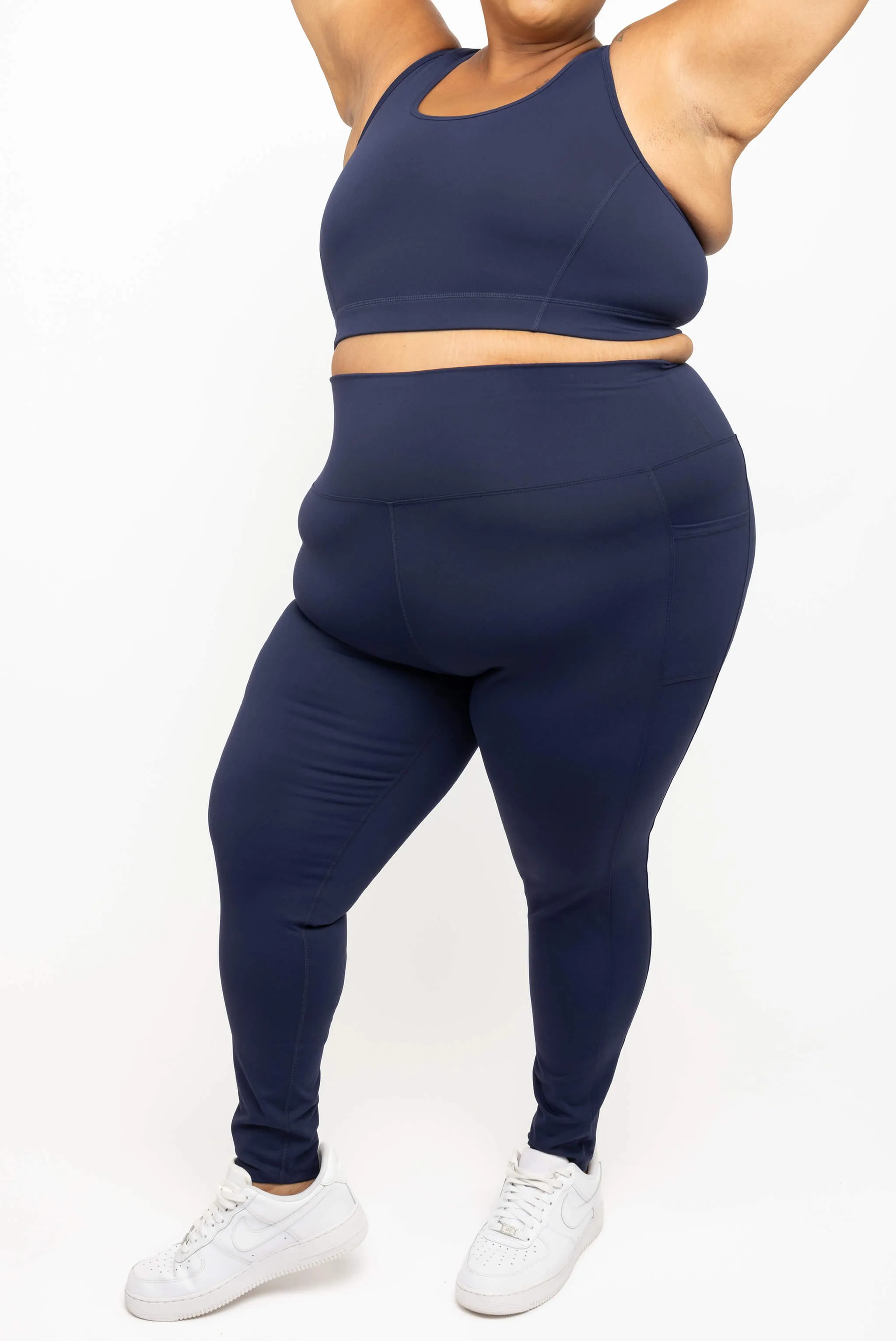 Pocket Ankle Leggings - Navy