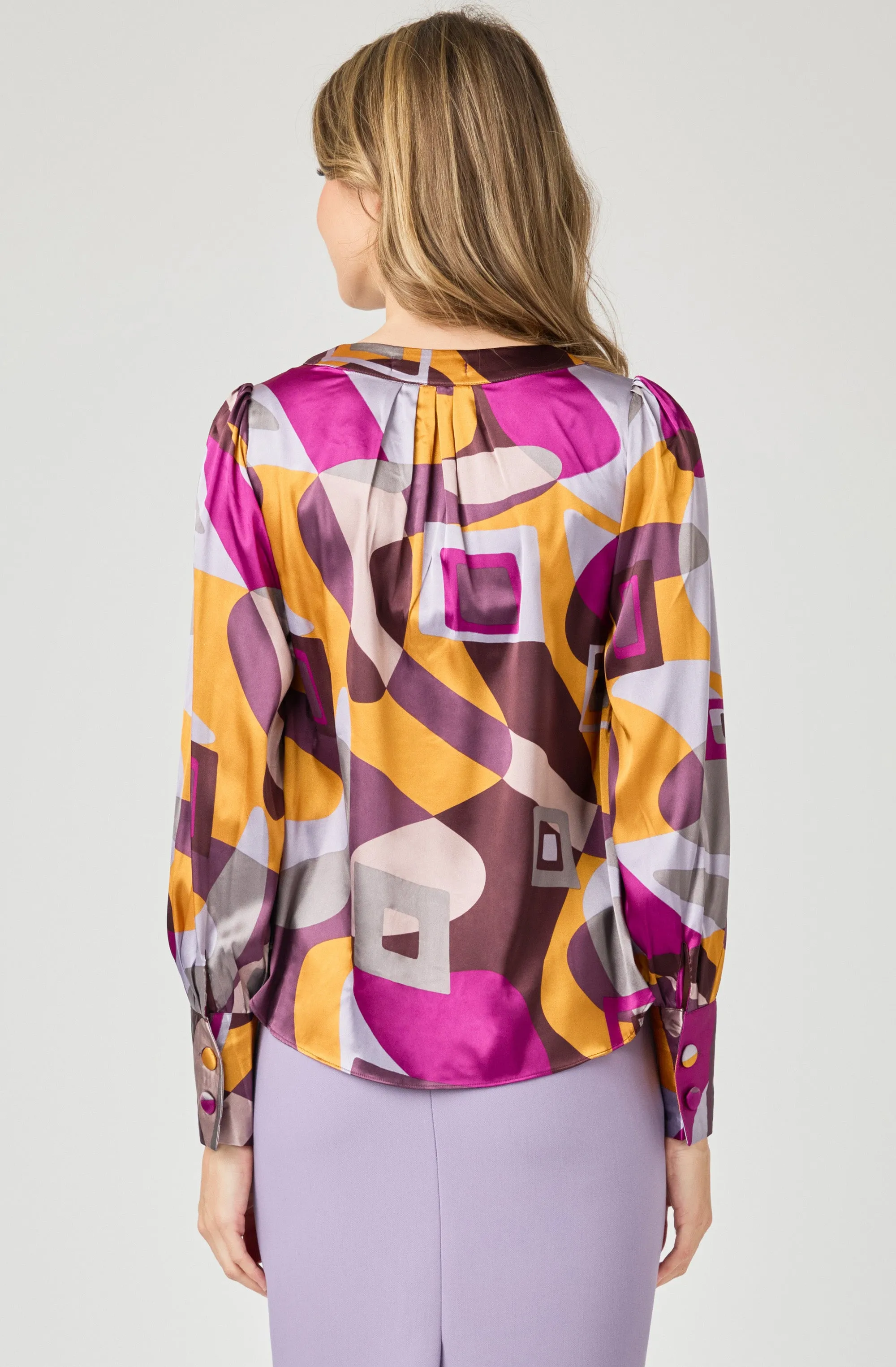 Printed Satin Blouse