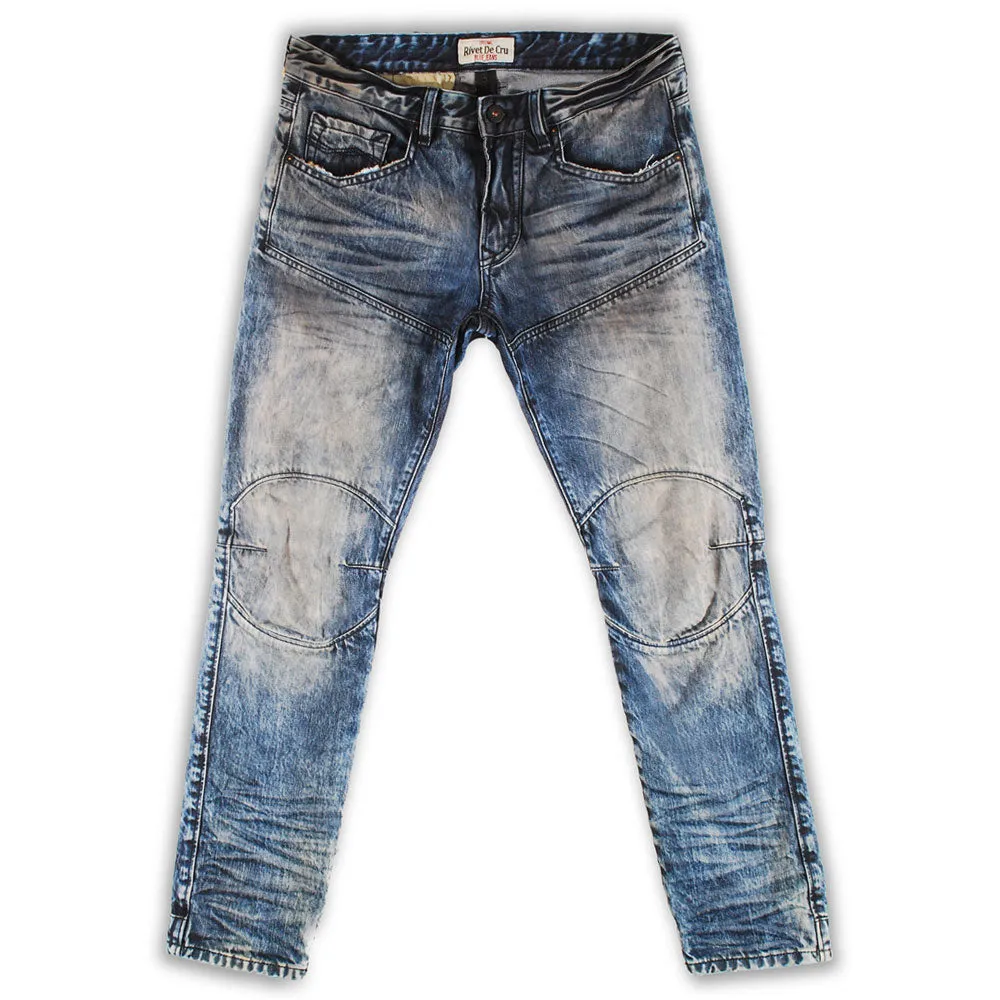 Rivet De Cru Cornstalk Blue Moto Tapered Jeans