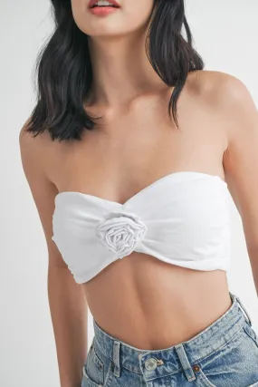 Rosette Top - White