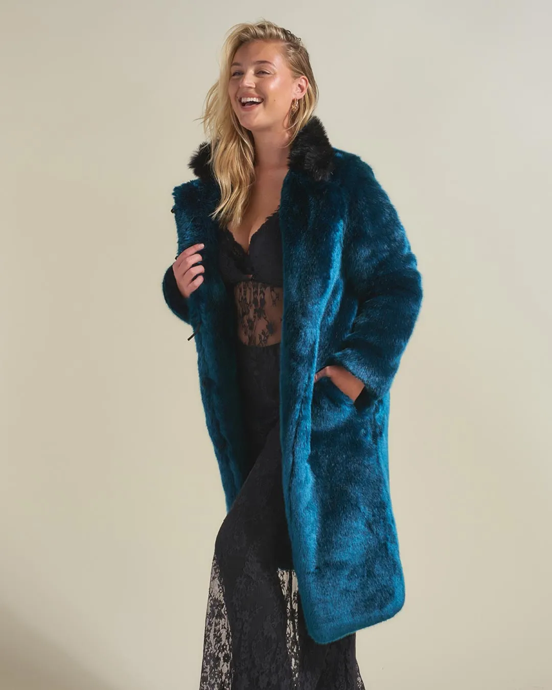 Royal Wolf Luxe Calf Length Faux Fur Coat | Women's