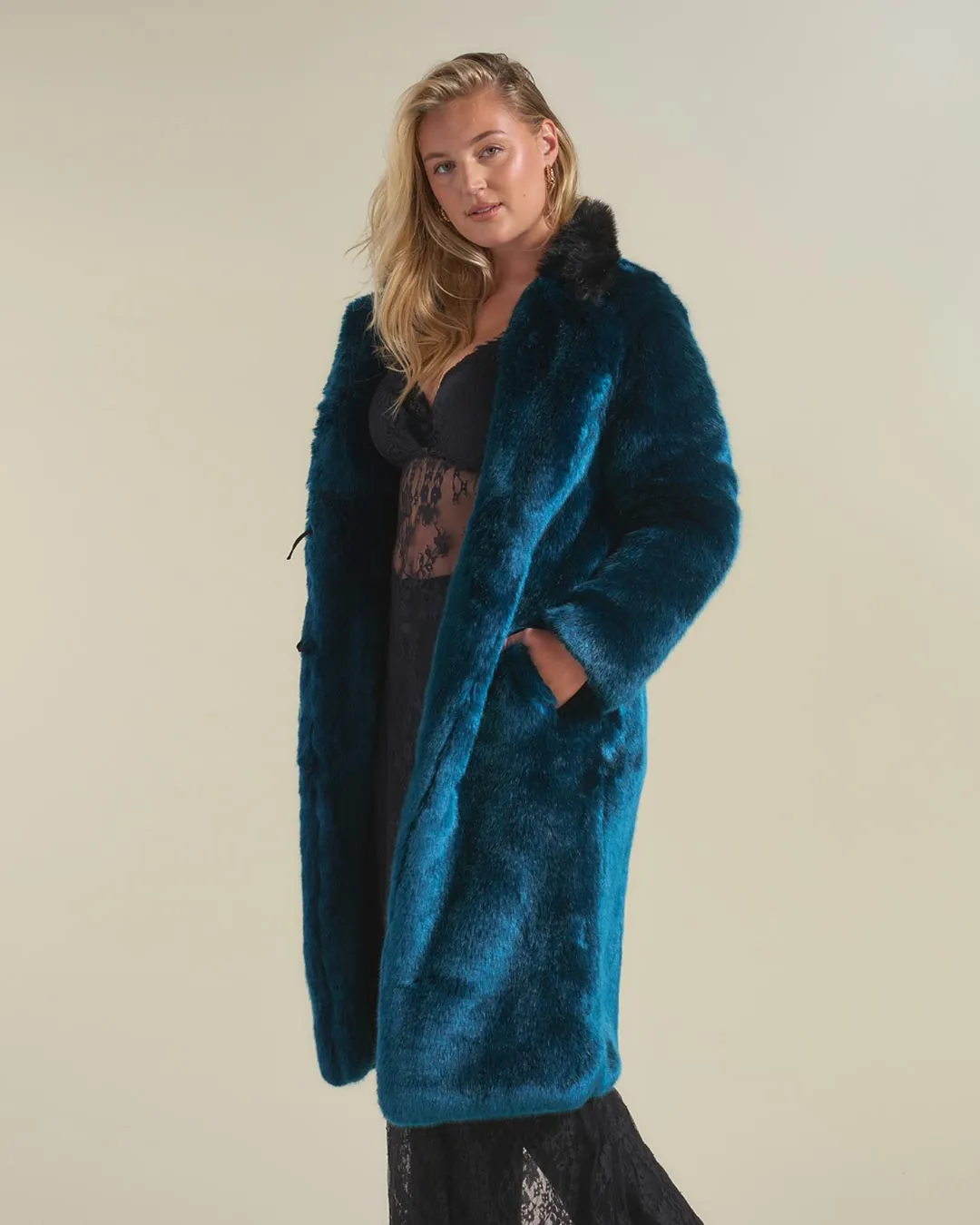 Royal Wolf Luxe Calf Length Faux Fur Coat | Women's