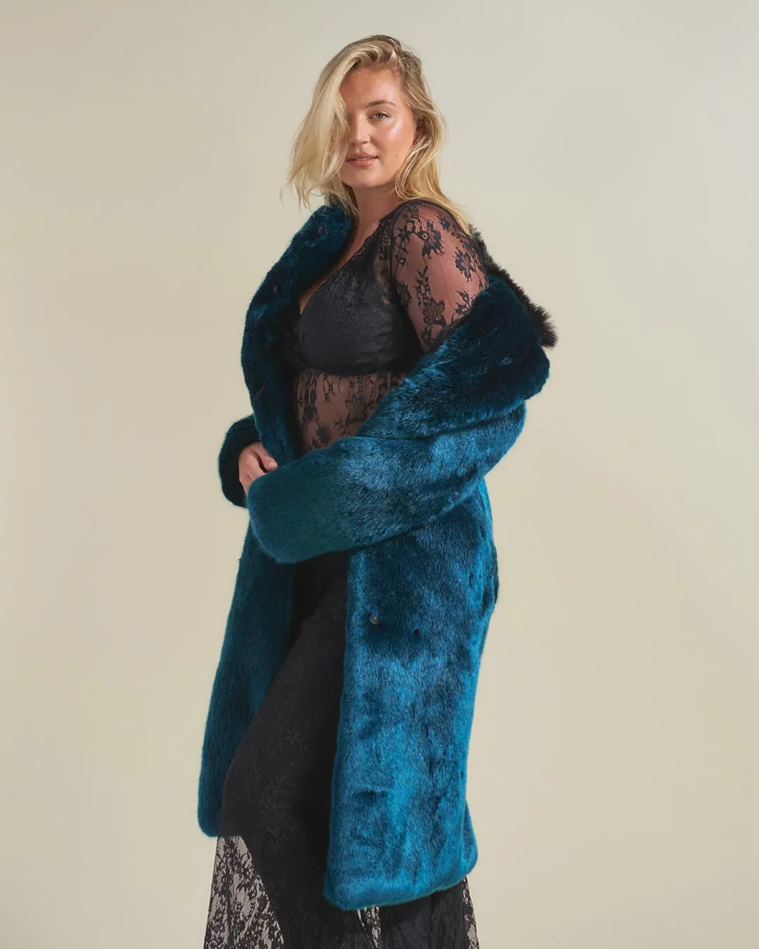 Royal Wolf Luxe Calf Length Faux Fur Coat | Women's