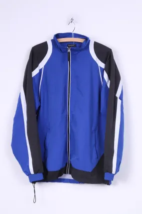 Runtech Mens L Track Top Jacket Blue Full Zipper