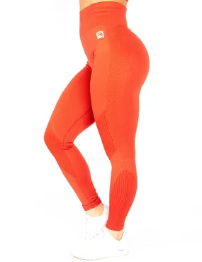 SEAMLESS '3D FIT' SCULPT LEGGINGS - RUST