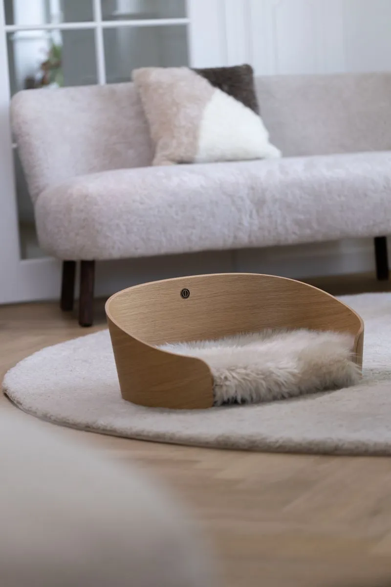 Short Wool Curly Sheepskin Design Rug | Ø180 cm