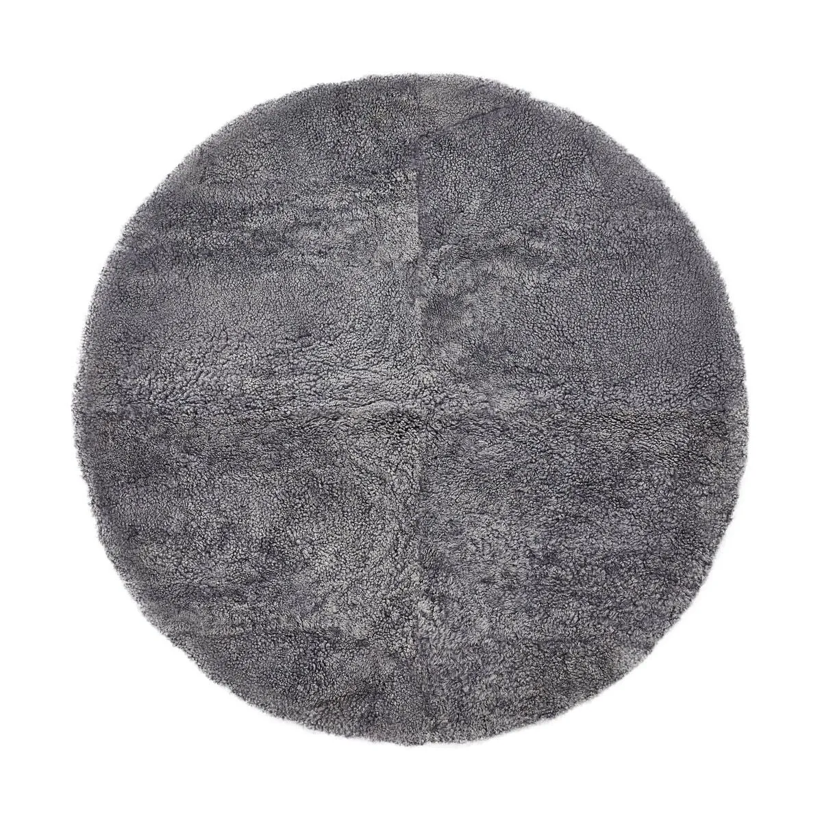 Short Wool Curly Sheepskin Design Rug | Ø180 cm