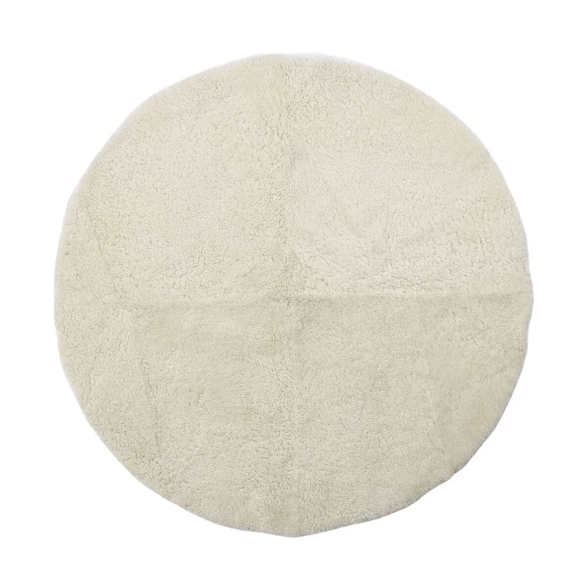 Short Wool Curly Sheepskin Design Rug | Ø180 cm