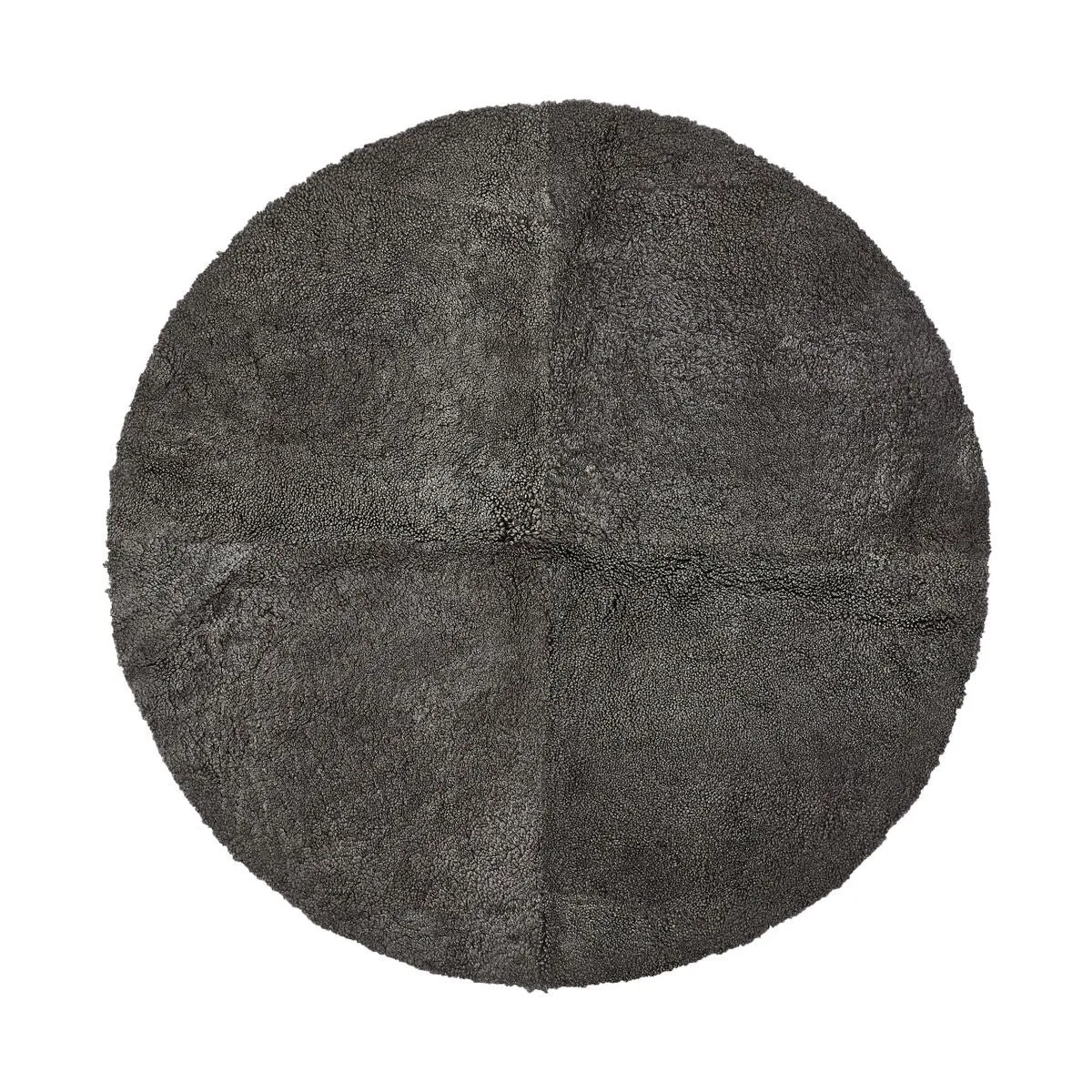 Short Wool Curly Sheepskin Design Rug | Ø180 cm