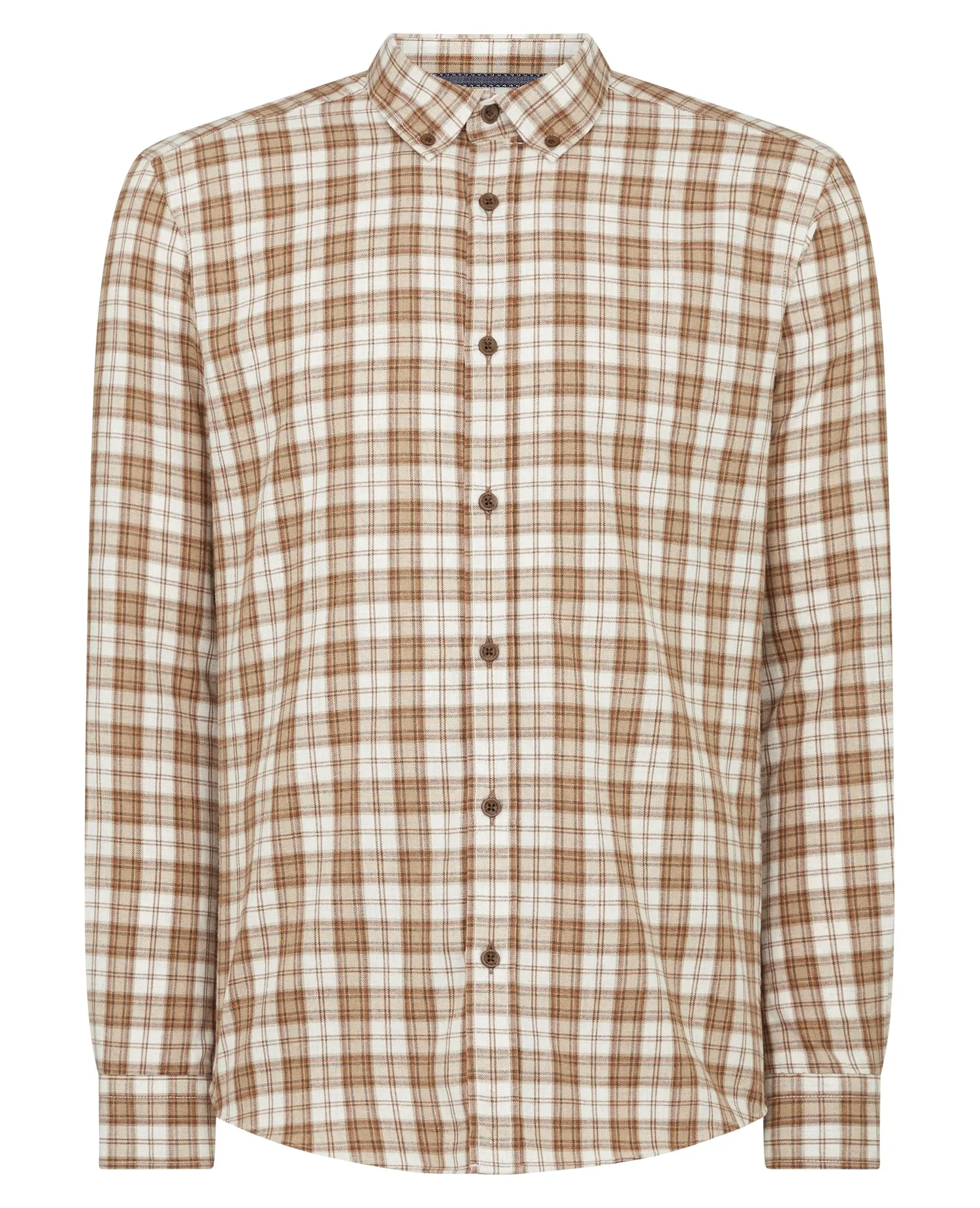 Slim Fit Checked Cotton Blend Shirt