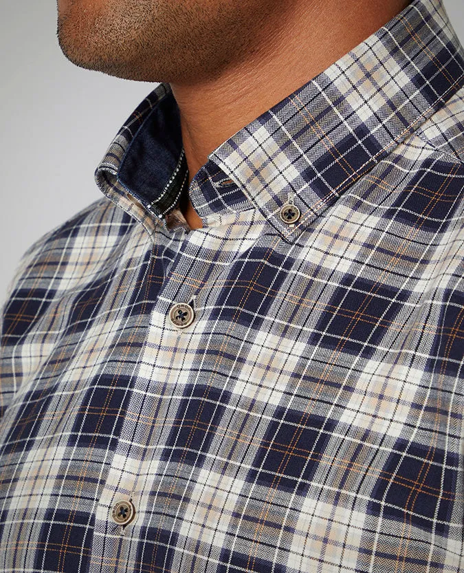 Slim Fit Checked Cotton Shirt