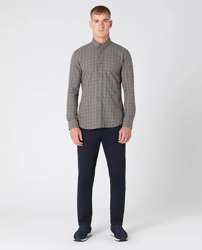 Slim Fit Cotton Checked Shirt