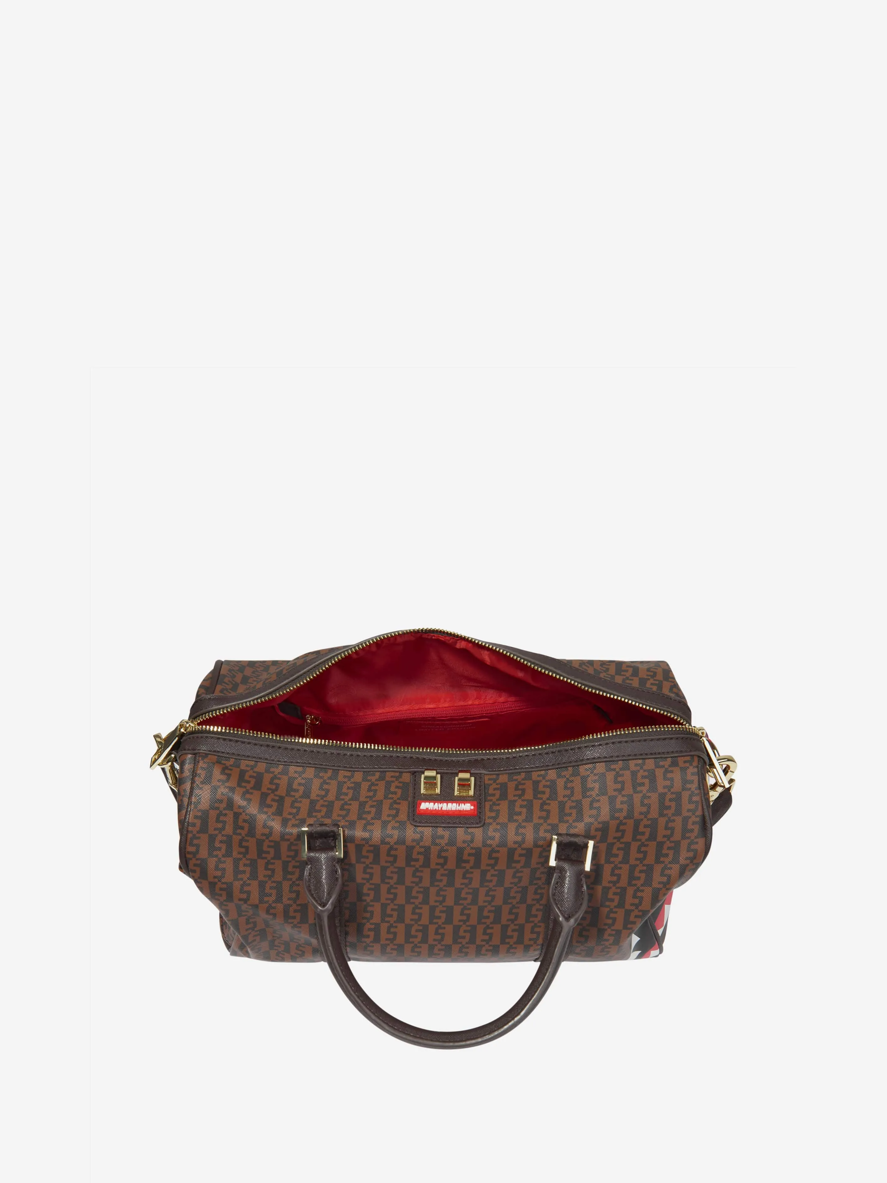 Sprayground Kids Money Check OG Mini Duffle Bag in Brown