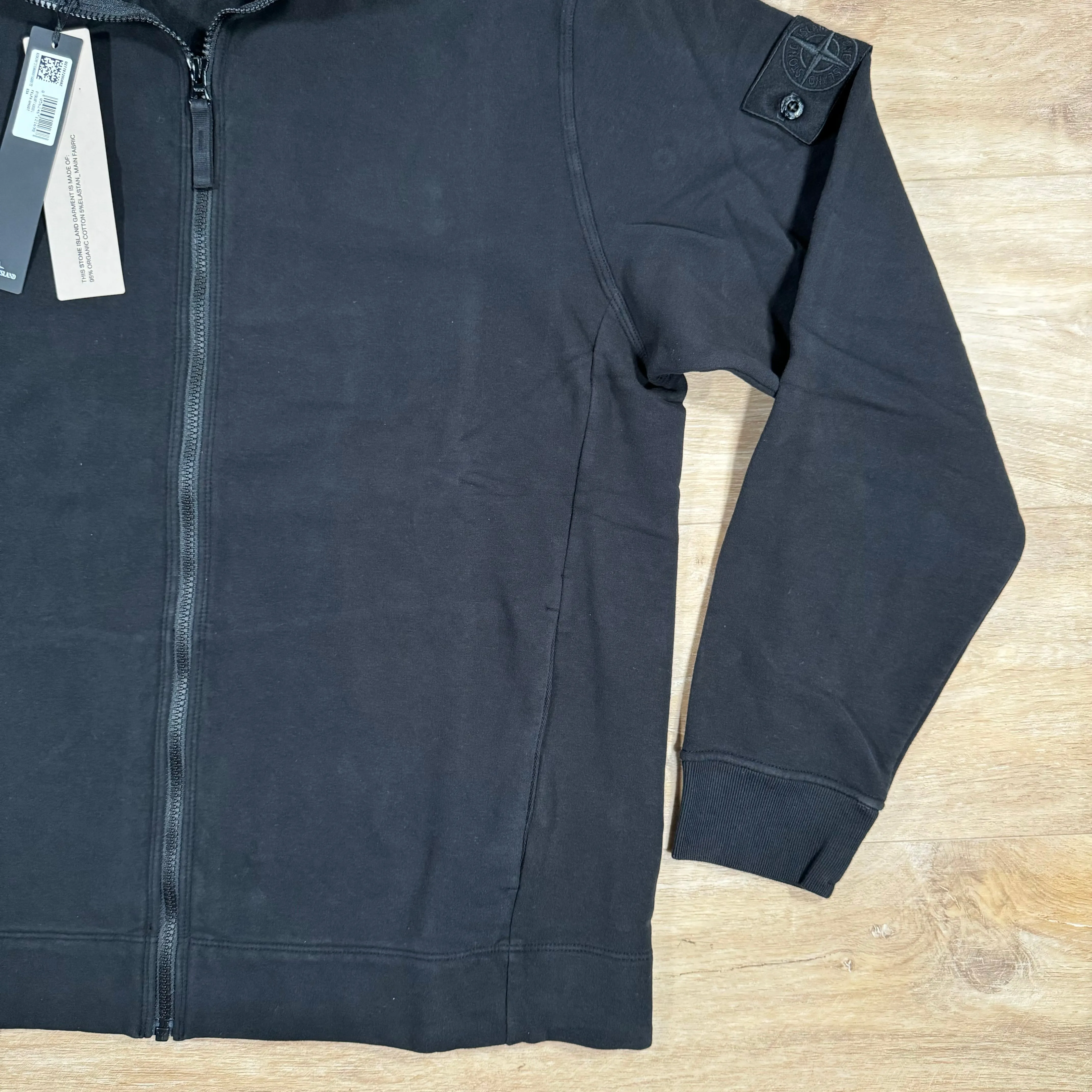 Stone Island Full-Zip Ghost Sweatshirt in Black