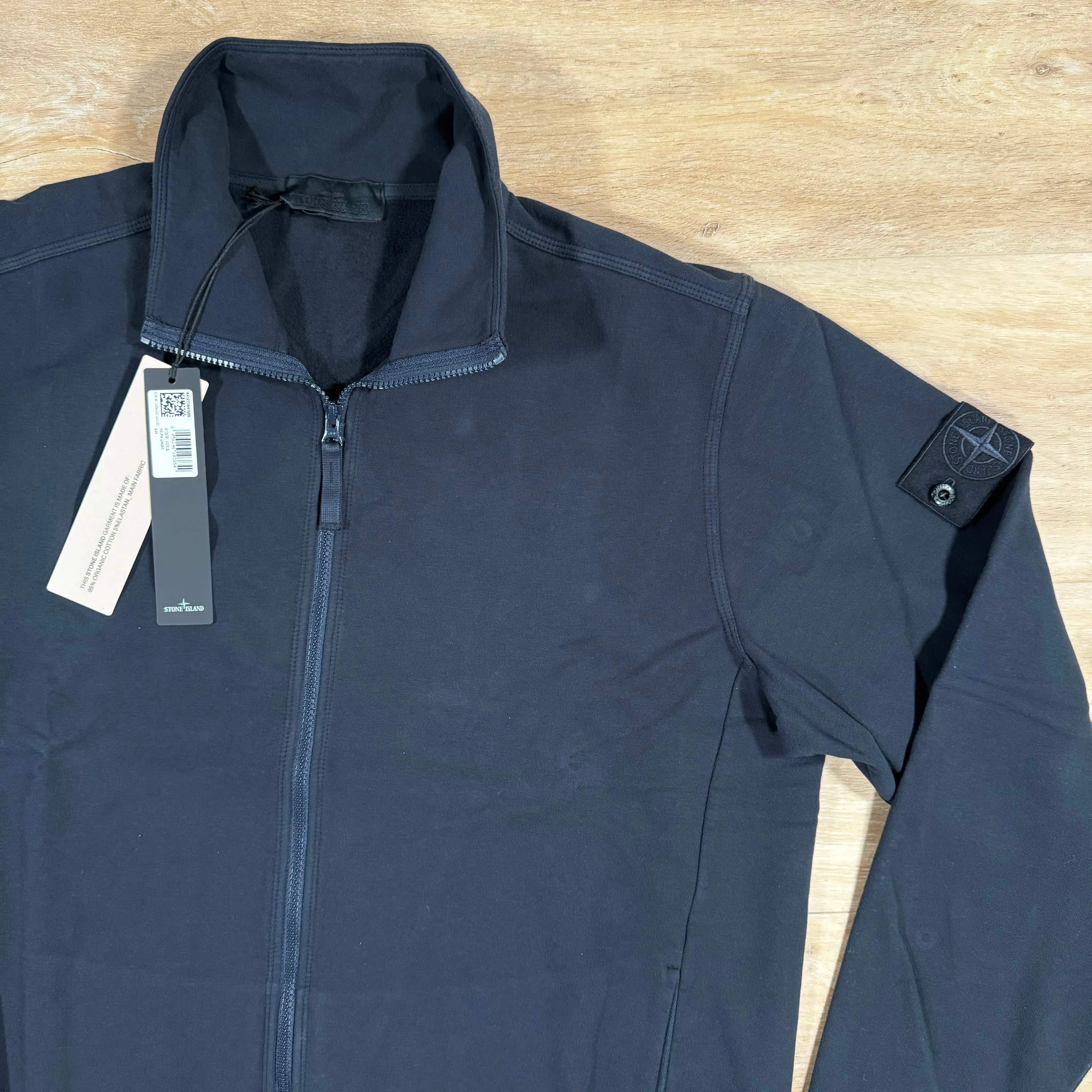 Stone Island Full-Zip Ghost Sweatshirt in Navy