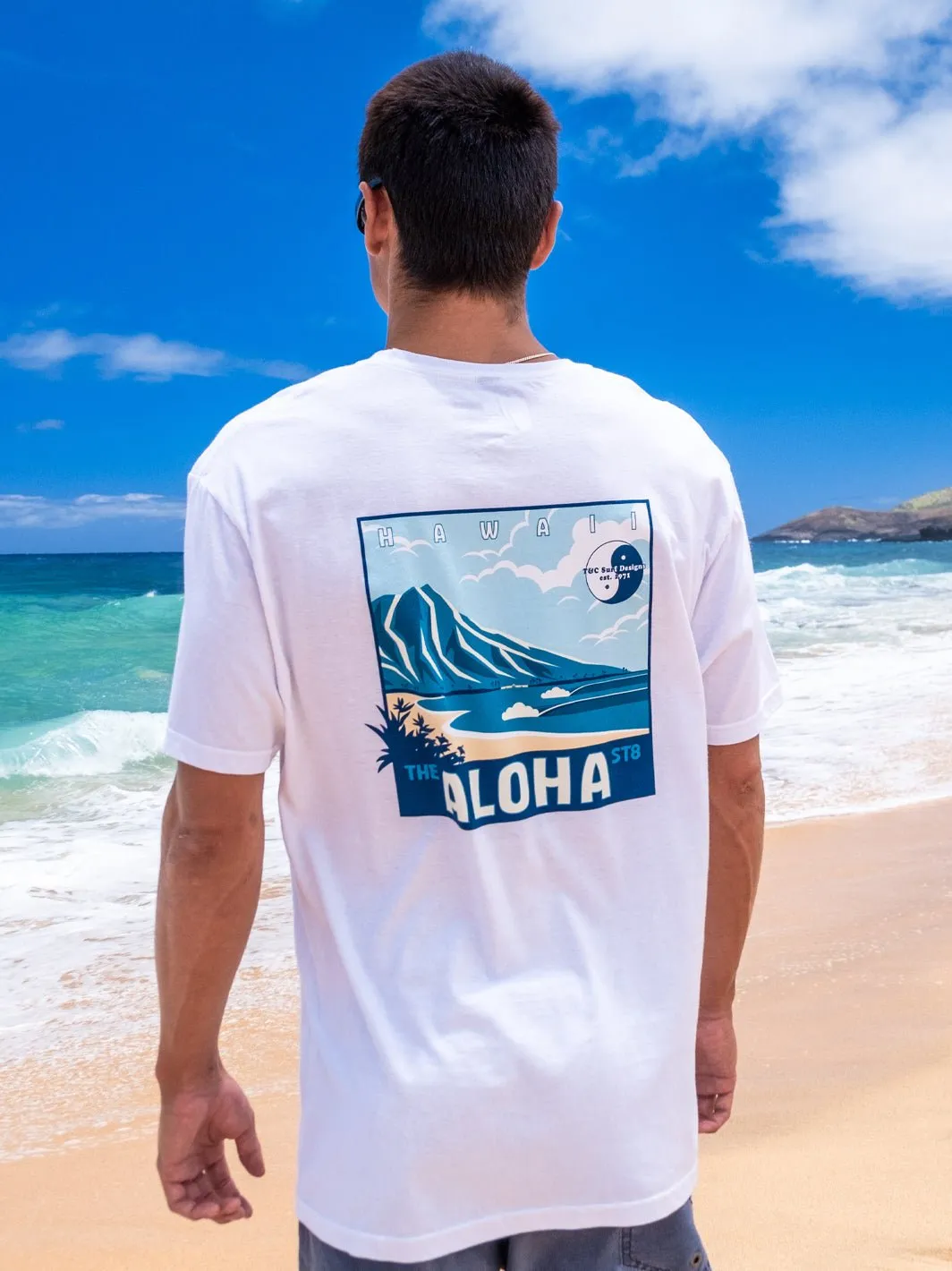 T&C Surf Graphic Diamond Head Aloha Jersey Tee