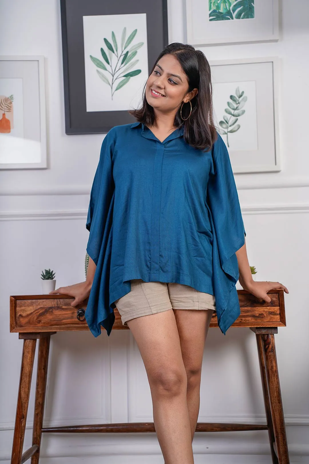 Teal Kaftan Top - Flutterby