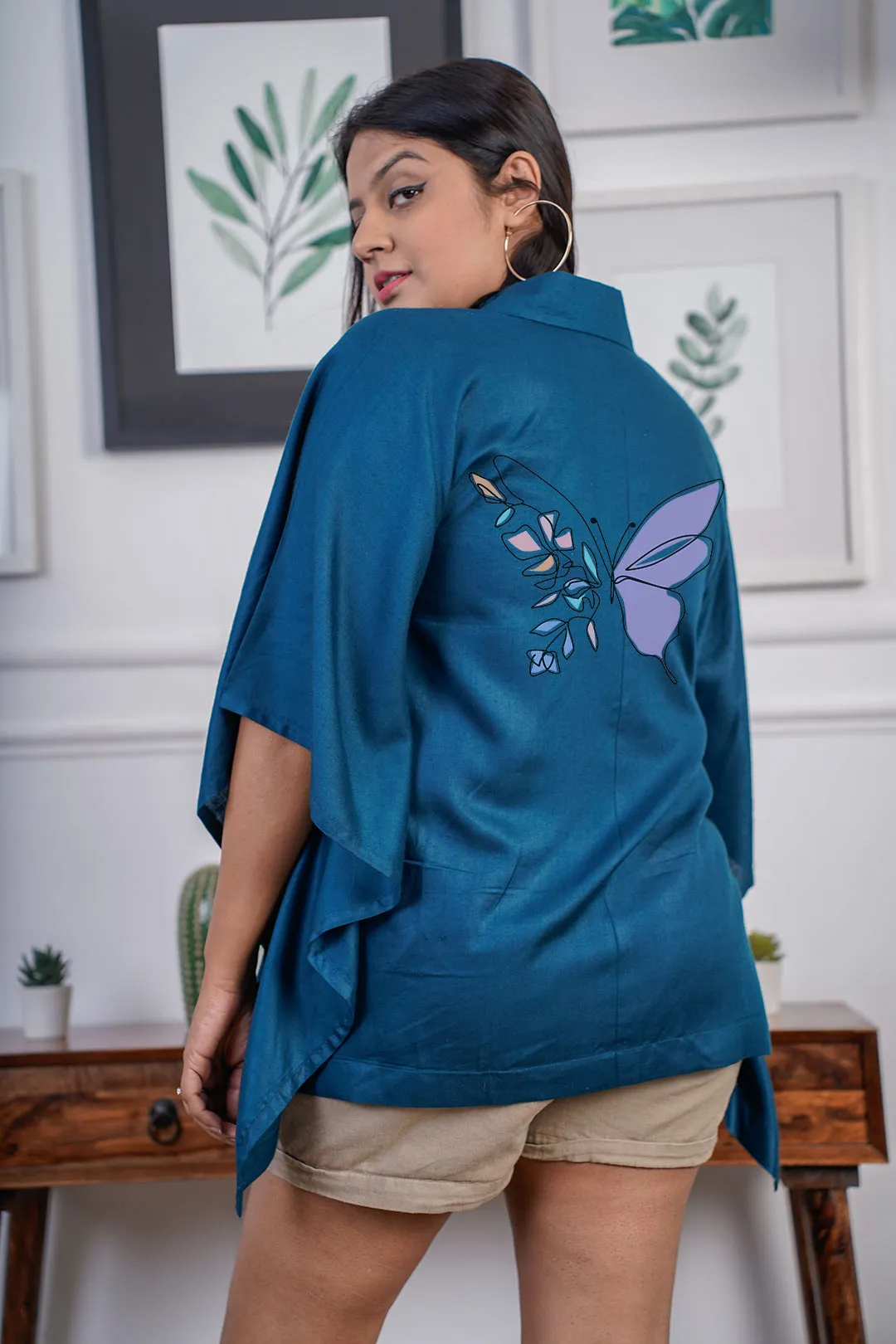 Teal Kaftan Top - Flutterby