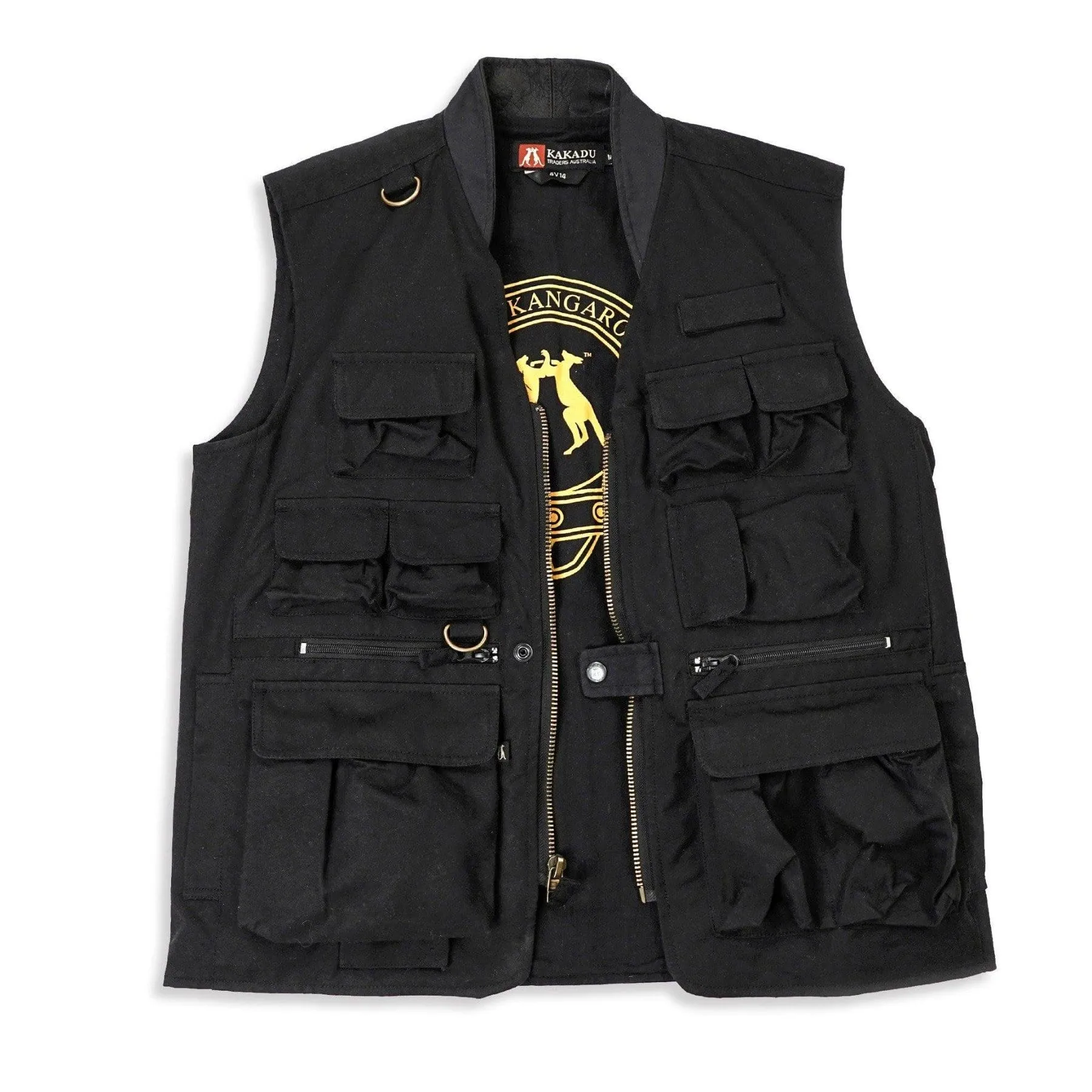 Traveller Multi-Pocket Vest in Black