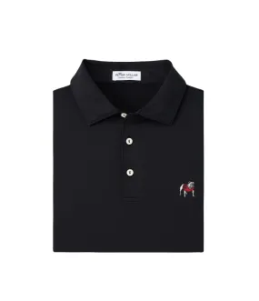 UGA Standing Dawg Solid Performance Jersey Polo Black