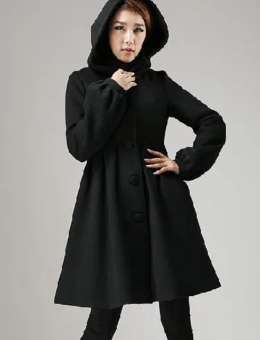 warm winter coat, coat jacket, hooded coat, christmas coat, hoodie coat , blue coat 1869