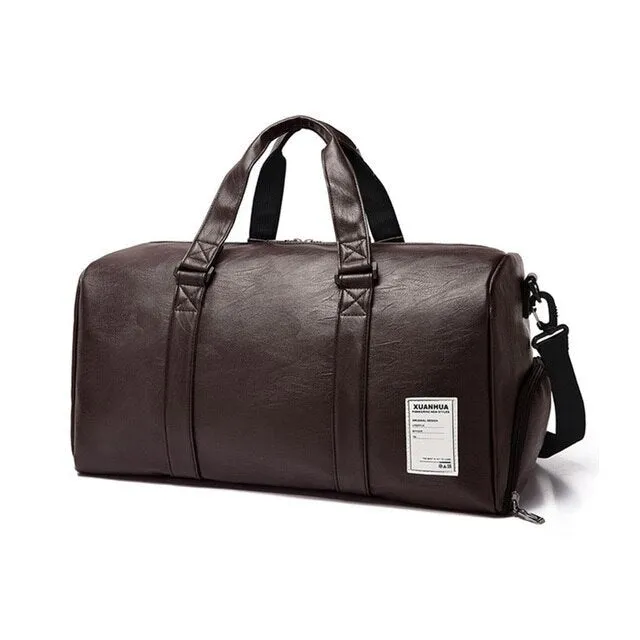 West Louis™ Leather Travel Gym Bag