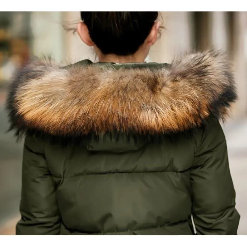 Winter Hooded Female Outerwear Parka Long Coat