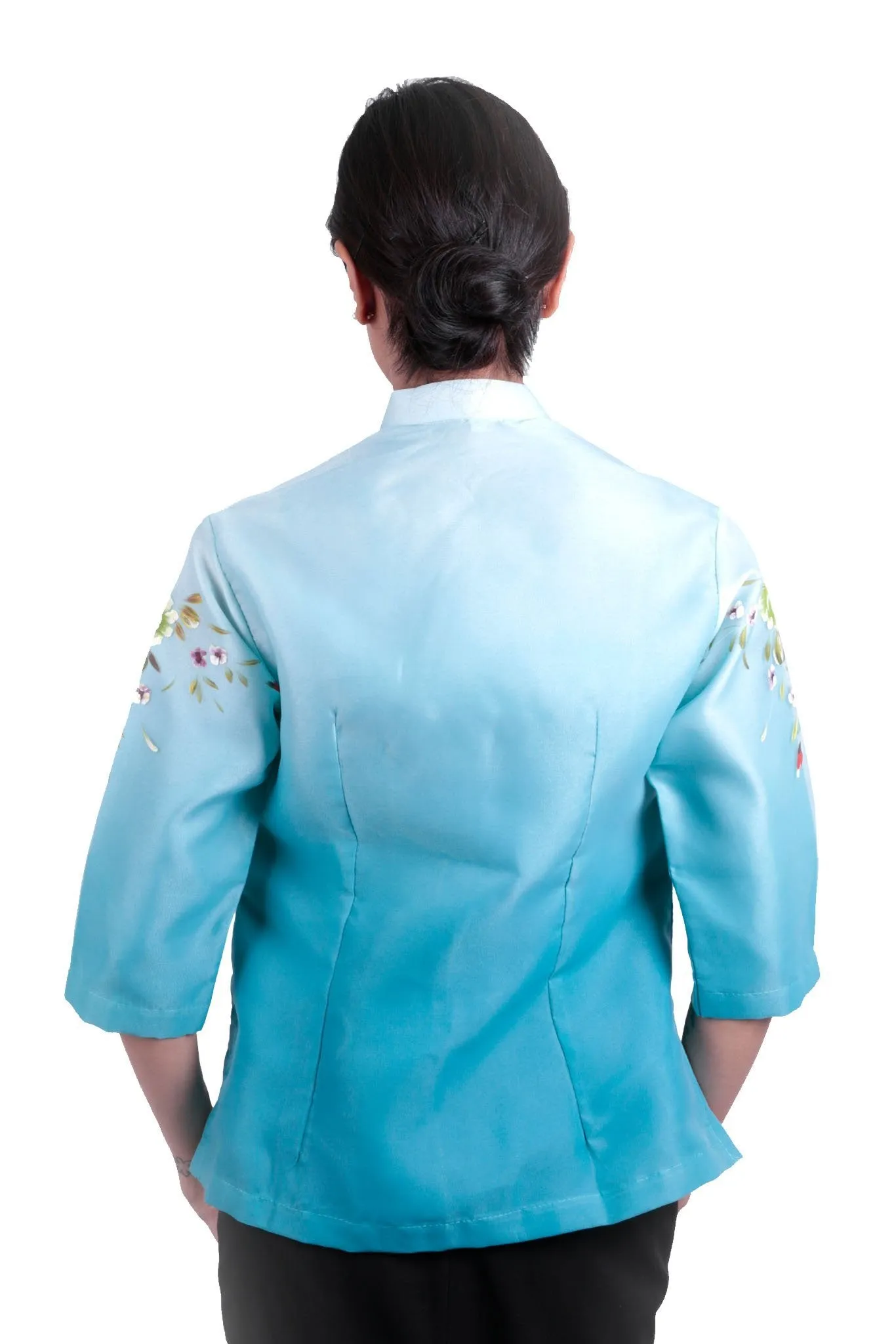 WO06 - MADE-TO-ORDER - Women's Barong Tagalog Aqua Blue - Filipiniana