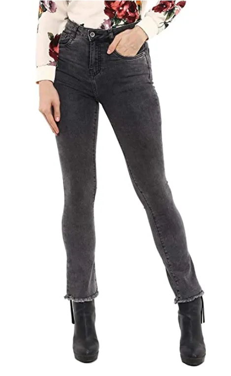 Womens 5 Pocket Rinse Wash Jeans