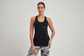 Women's Dri-Fit Tank Top LILIKOI Logo - BLACK