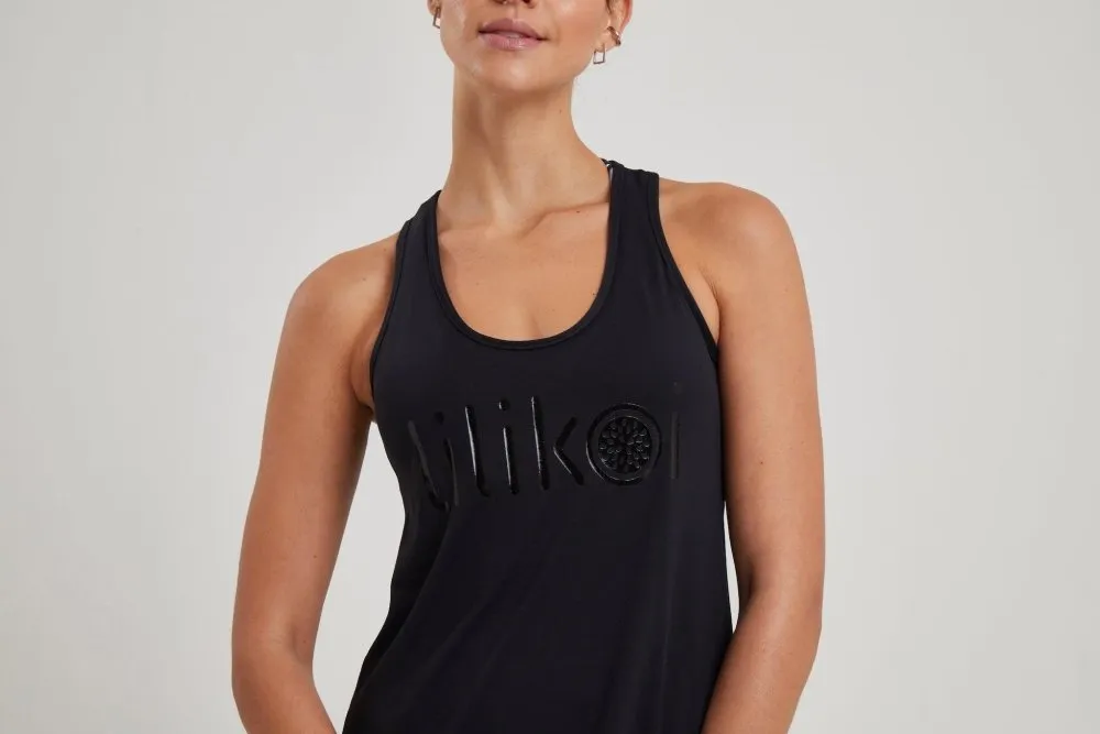 Women's Dri-Fit Tank Top LILIKOI Logo - BLACK