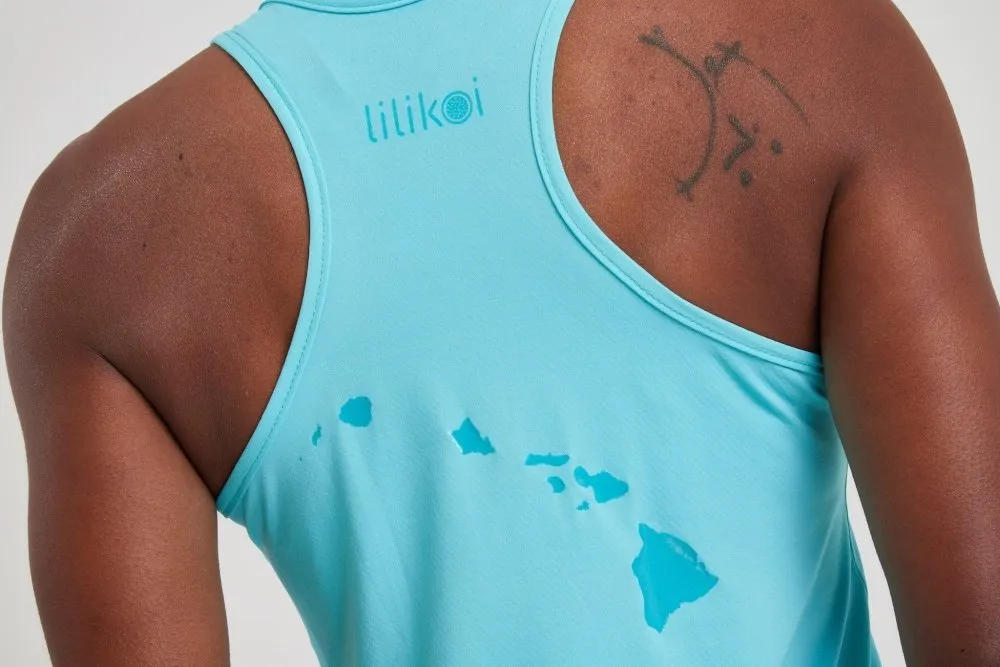 Women's Dri-Fit Tank Top LILIKOI Logo - OCEAN BLUE