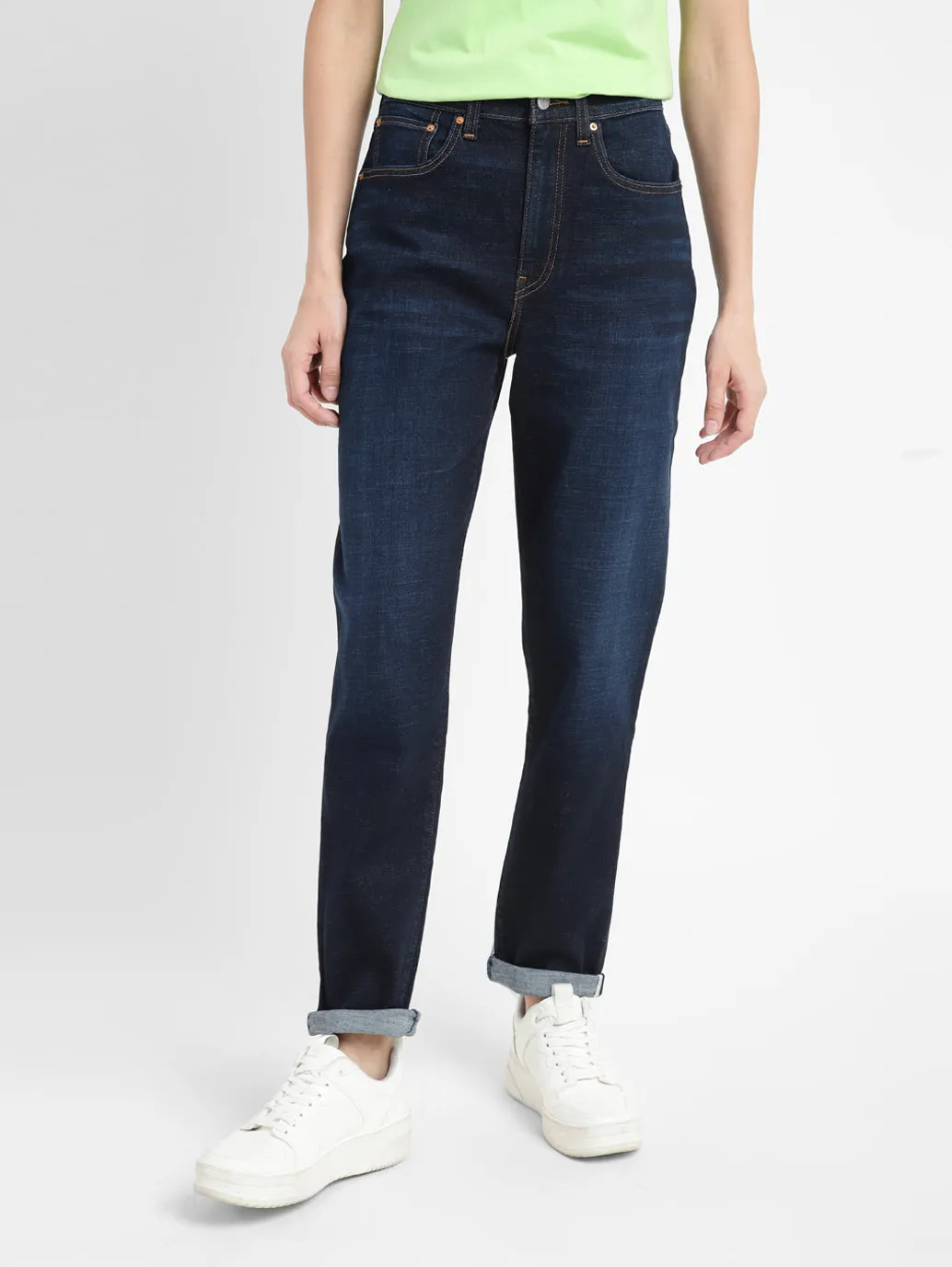 Women's High Rise Straight Fit Jeans