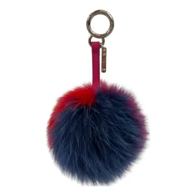 Women's Pom Pom Bag Charm Keyring Multi-Coloured