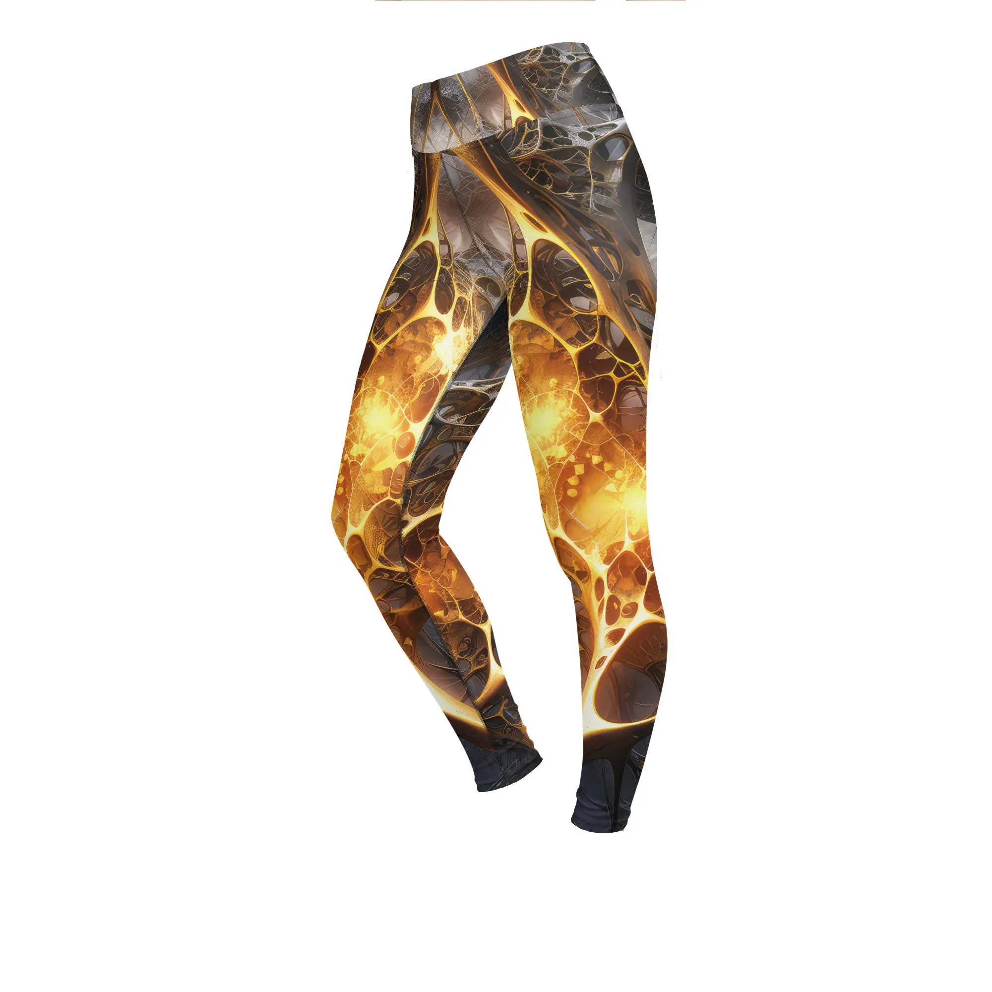 Yoga Leggings Metal Neurons